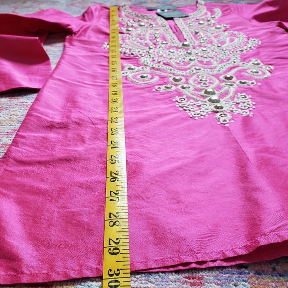 Beaded Silk Tunic - from Barney's NY - Picture 2 of 9